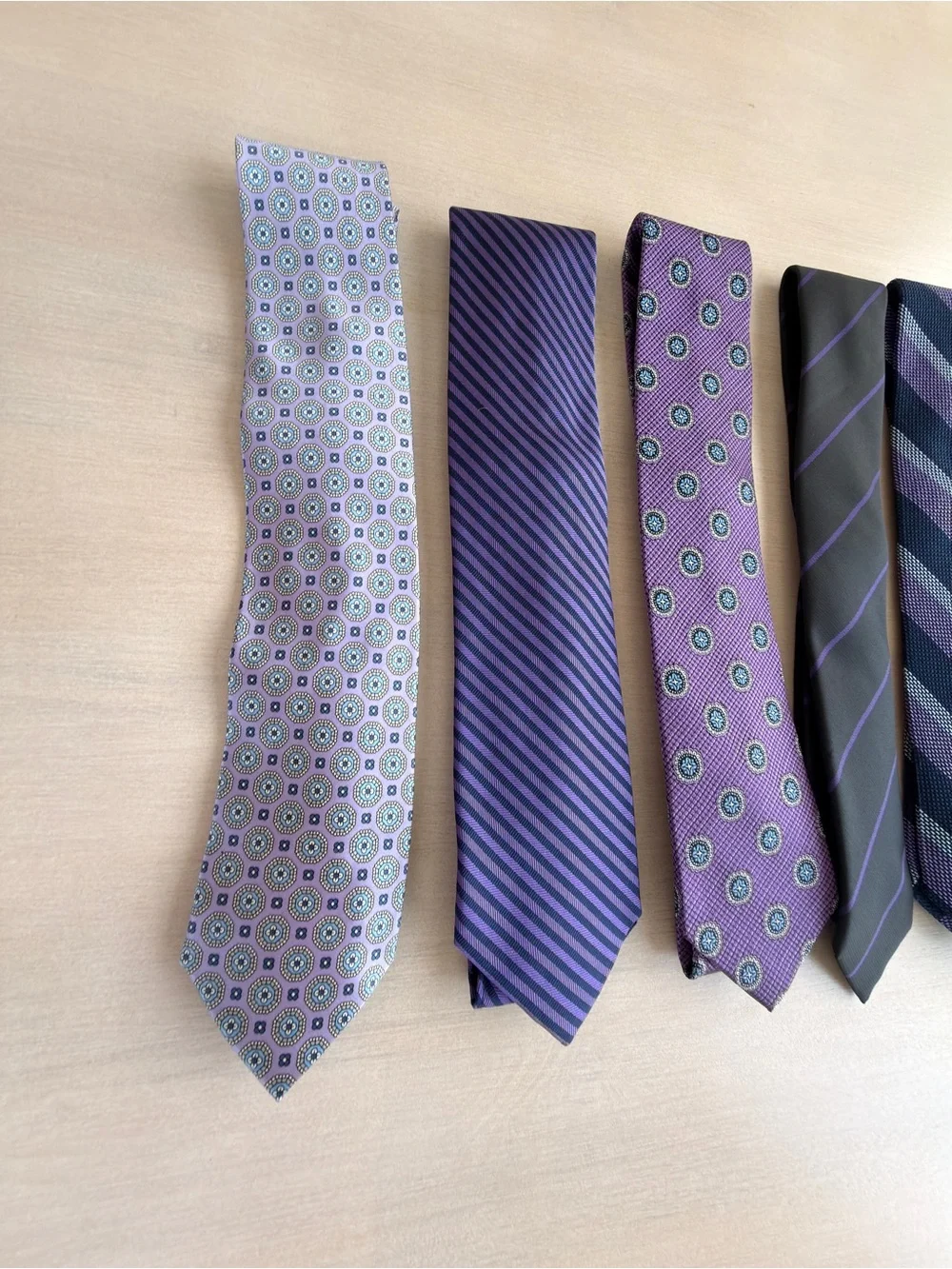 Men's Purple Patterned Ties - Classic Formal Accent